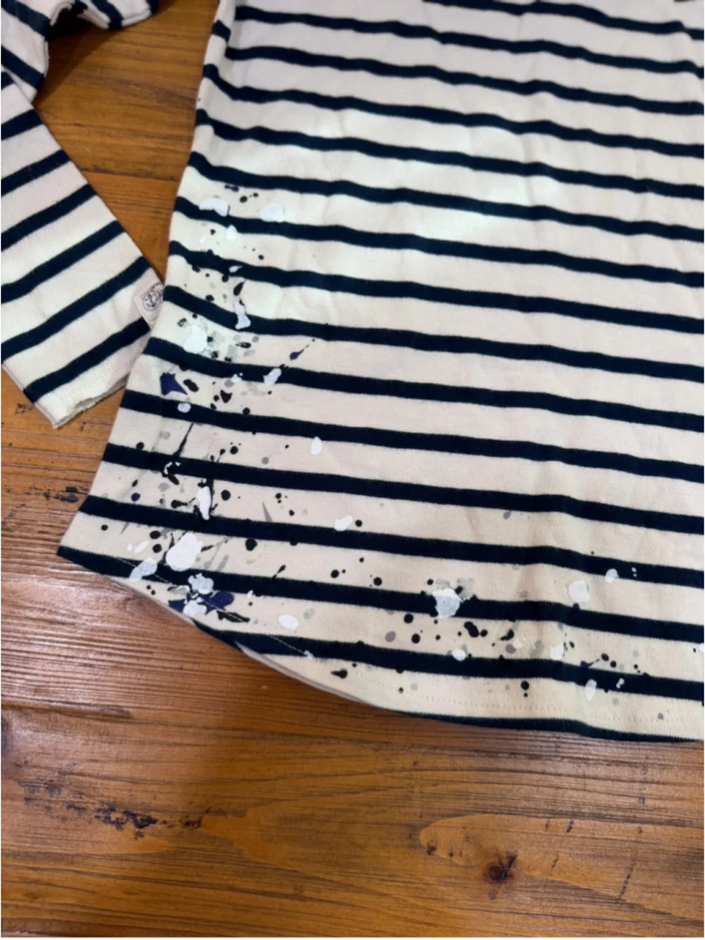 Polo Ralph Lauren Girls Striped Paint Splatter Sweatshirt Size M 8–10 NWT